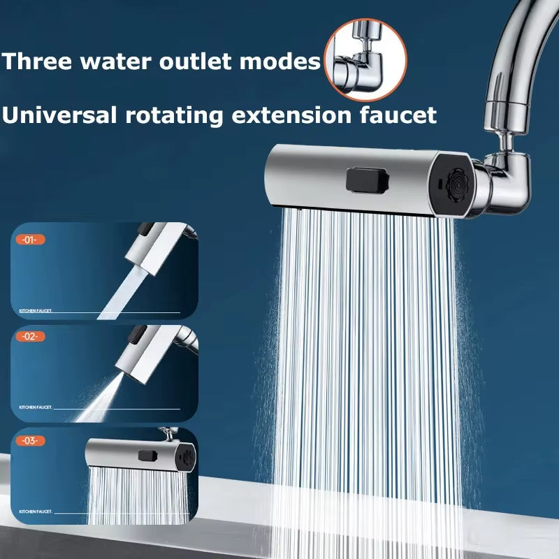 Waterfall Swivel Faucet Nozzle – 3 Modes of Pure Convenience