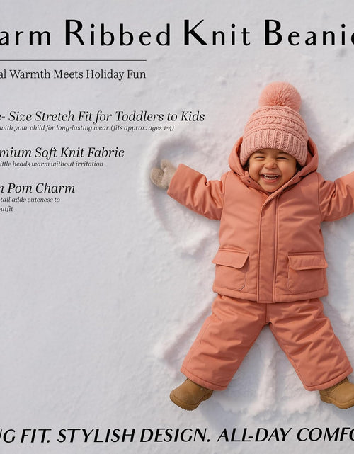 Load image into Gallery viewer, Kids Beanie Baby Toddler Cable Knit Children’S Pom Winter Hat
