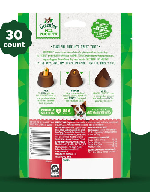 Load image into Gallery viewer, Pill Pockets for Dogs Hickory Smoke Large, Capsule Size Soft Dog Treats, 7.9 Oz (30 Pk)
