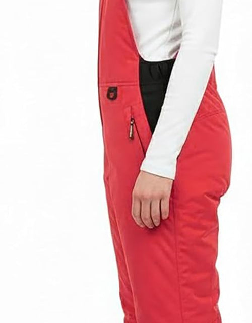 Load image into Gallery viewer, Womens Insulated Water Resistant Ski Snow Bib Pants

