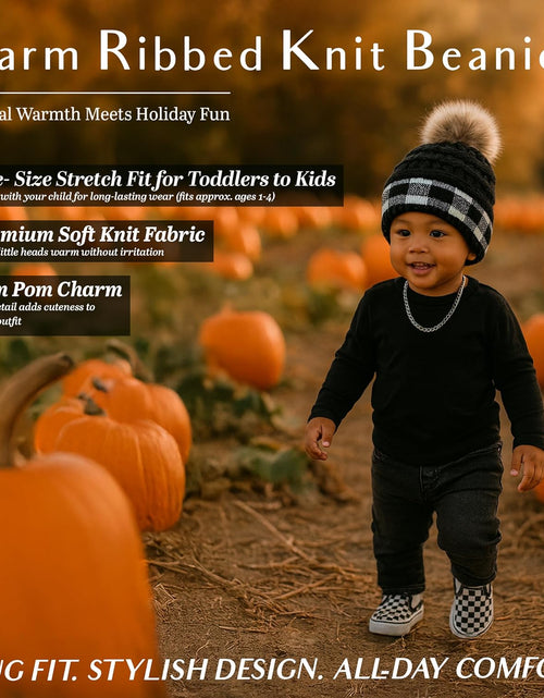 Load image into Gallery viewer, Kids Beanie Baby Toddler Cable Knit Children’S Pom Winter Hat

