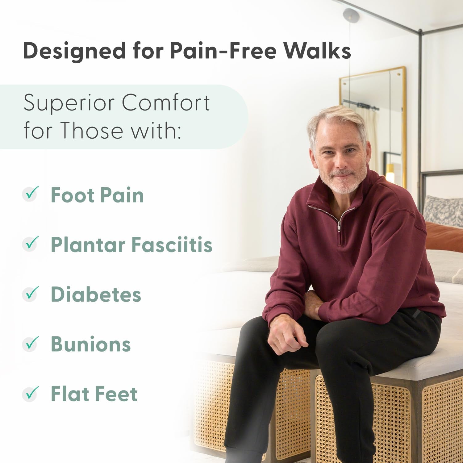 Proven Plantar Fasciitis & Foot Pain Relief Arch Support Orthopedic Men'S Leather Slippers Asheville