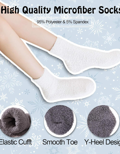Load image into Gallery viewer, 5/6 Pairs Womens Super Soft Fuzzy Plush Warm Winter Home Sleeping Slipper Socks
