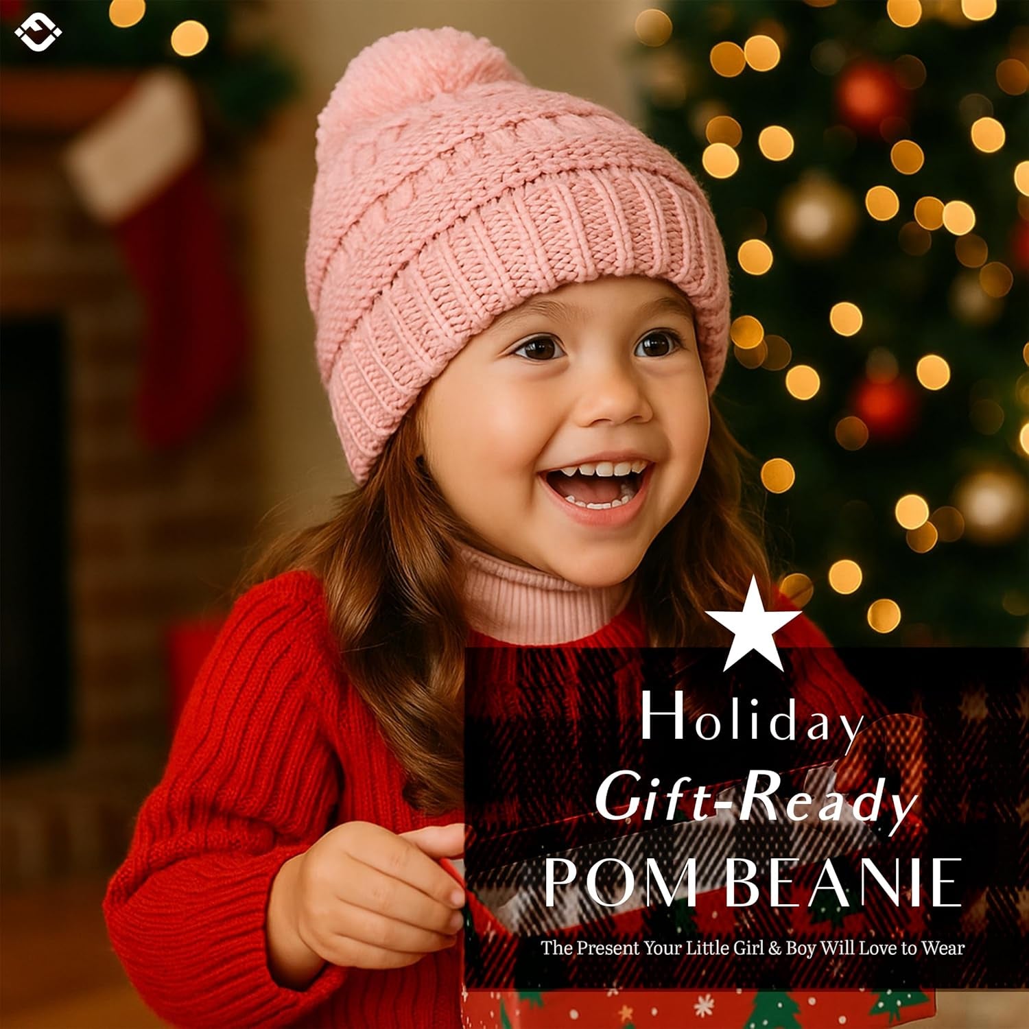 Kids Beanie Baby Toddler Cable Knit Children’S Pom Winter Hat