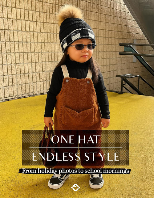 Load image into Gallery viewer, Kids Beanie Baby Toddler Cable Knit Children’S Pom Winter Hat
