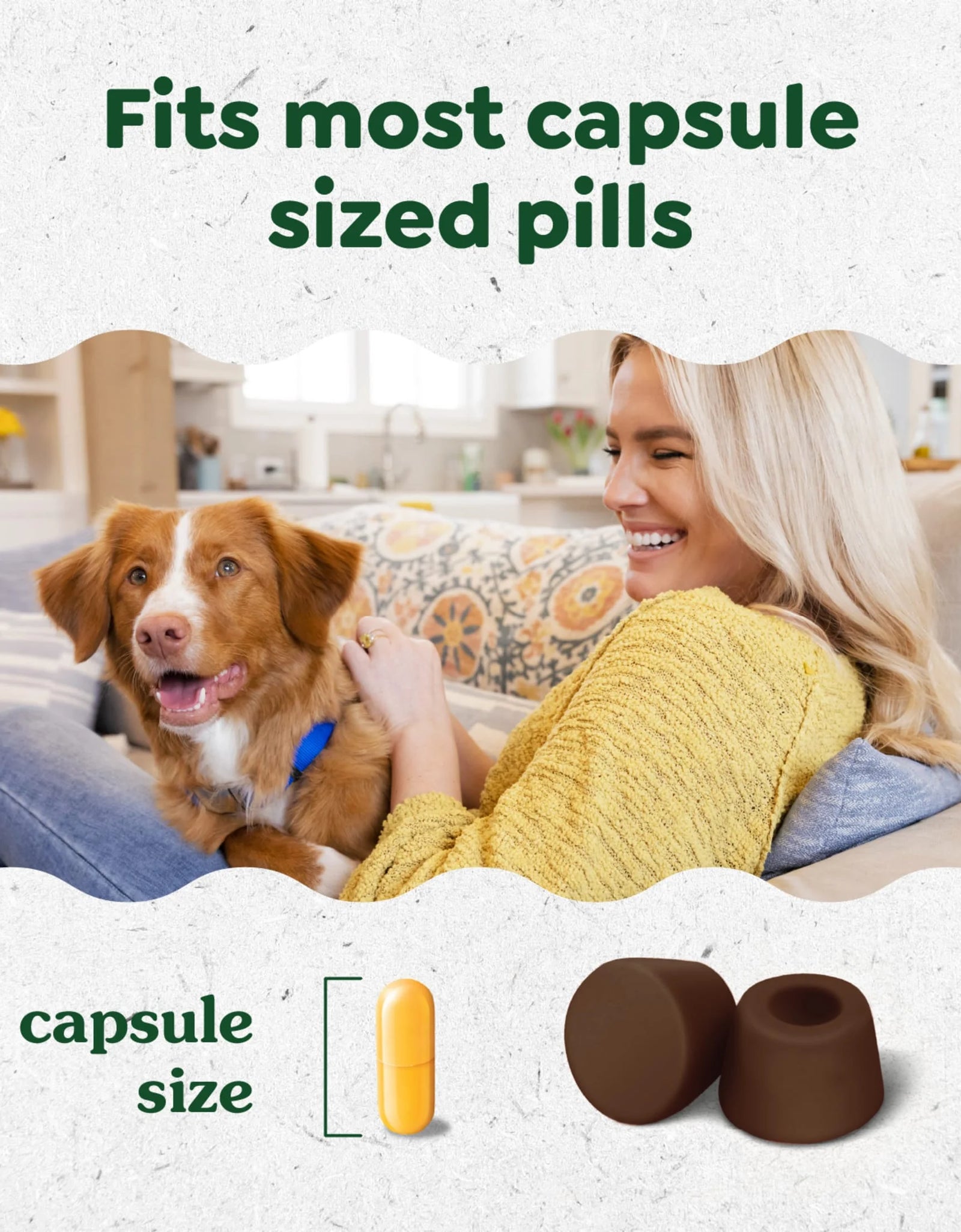 Pill Pockets for Dogs Hickory Smoke Large, Capsule Size Soft Dog Treats, 7.9 Oz (30 Pk)