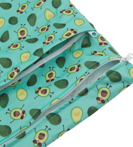 BABY 2Pcs Cloth Diaper Wet Dry Bags Waterproof Reusable with Two Zippered Pockets Travel Beach Pool Daycare Soiled Baby Items Yoga Gym Bag for Swimsuits or Wet Clothes LZX4344