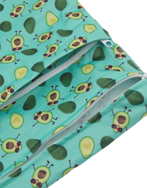 Load image into Gallery viewer, BABY 2Pcs Cloth Diaper Wet Dry Bags Waterproof Reusable with Two Zippered Pockets Travel Beach Pool Daycare Soiled Baby Items Yoga Gym Bag for Swimsuits or Wet Clothes LZX4344
