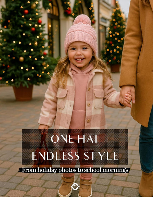 Load image into Gallery viewer, Kids Beanie Baby Toddler Cable Knit Children’S Pom Winter Hat
