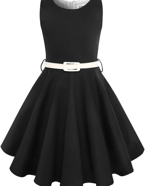 Load image into Gallery viewer, HBB Girls Vintage Dresses Girls' Special Occasion Dress 50S Retro Kids Dresses Swing Rockabilly Sleeveless
