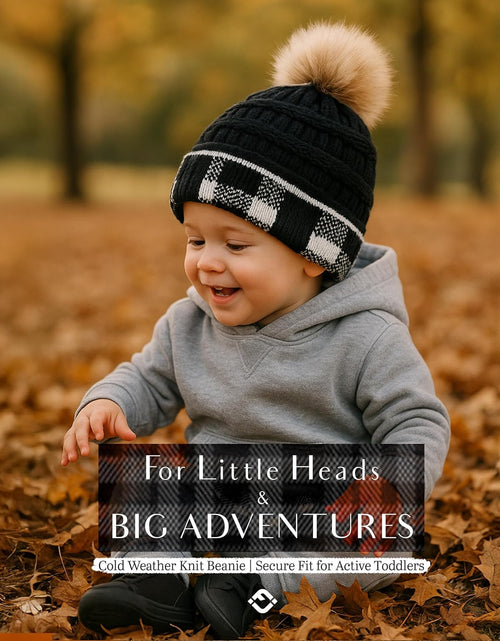 Load image into Gallery viewer, Kids Beanie Baby Toddler Cable Knit Children’S Pom Winter Hat
