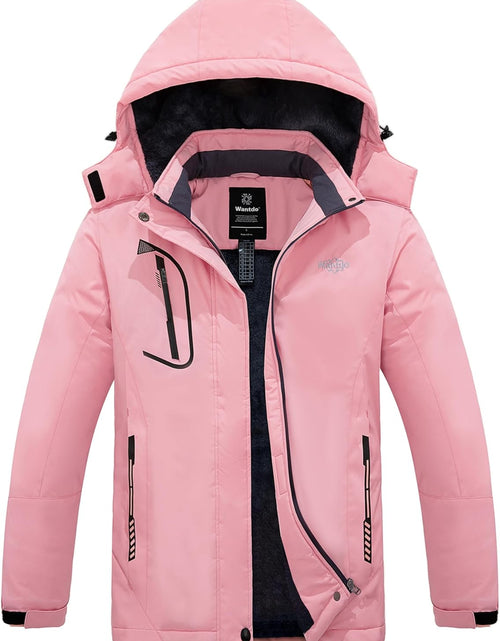 Load image into Gallery viewer, Women'S Mountain Waterproof Ski Jacket Windproof Rain Jacket Winter Warm Hooded Coat
