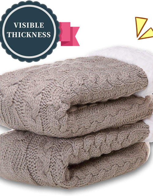 Load image into Gallery viewer, Women'S Winter Super Soft Warm Cozy Fuzzy Fleece-Lined with Grippers Slipper Socks
