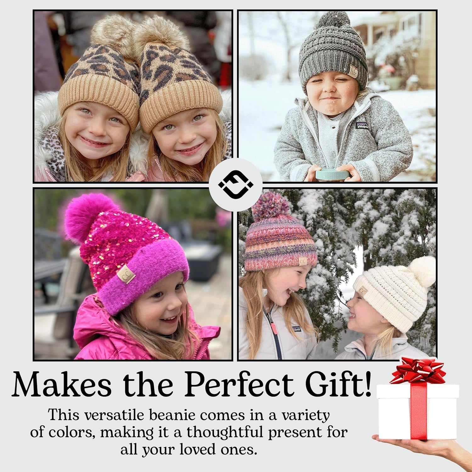 Kids Beanie Baby Toddler Cable Knit Children’S Pom Winter Hat