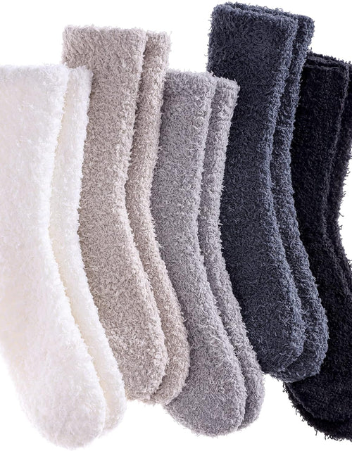 Load image into Gallery viewer, 5/6 Pairs Womens Super Soft Fuzzy Plush Warm Winter Home Sleeping Slipper Socks
