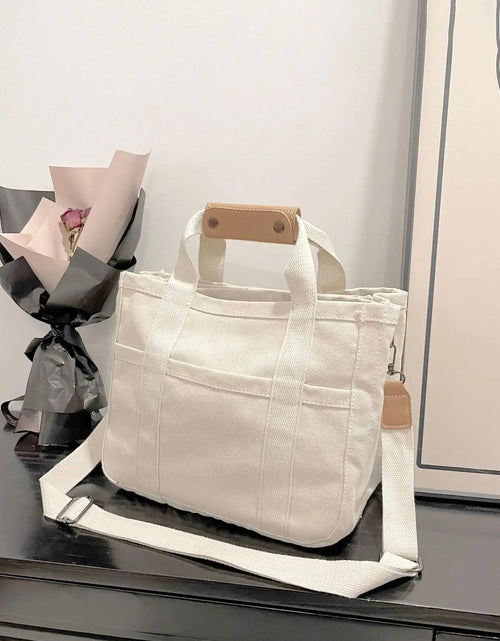 Load image into Gallery viewer, Large Capacity with Removable Bottom Canvas Tote Bag
