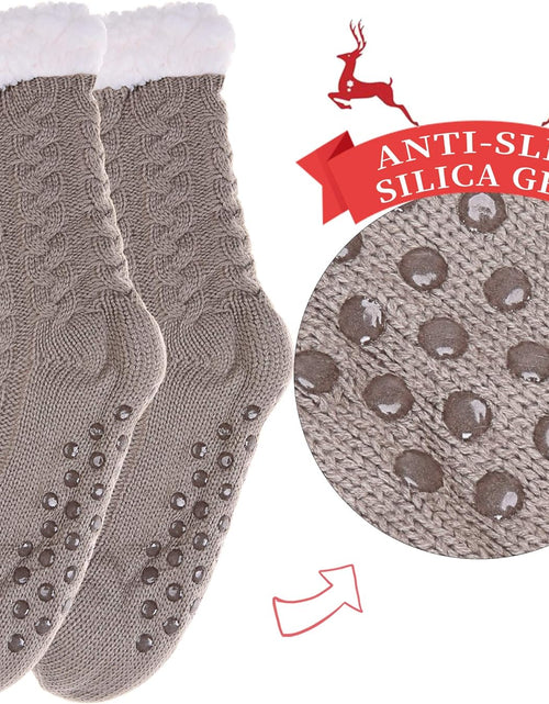 Load image into Gallery viewer, Women'S Winter Super Soft Warm Cozy Fuzzy Fleece-Lined with Grippers Slipper Socks

