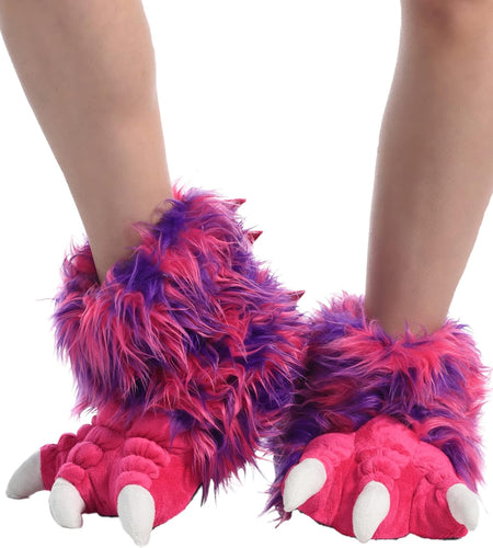 Animal Paw Slippers for Kids and Adults, Fun Costume for Kids, Cozy Furry Slippers