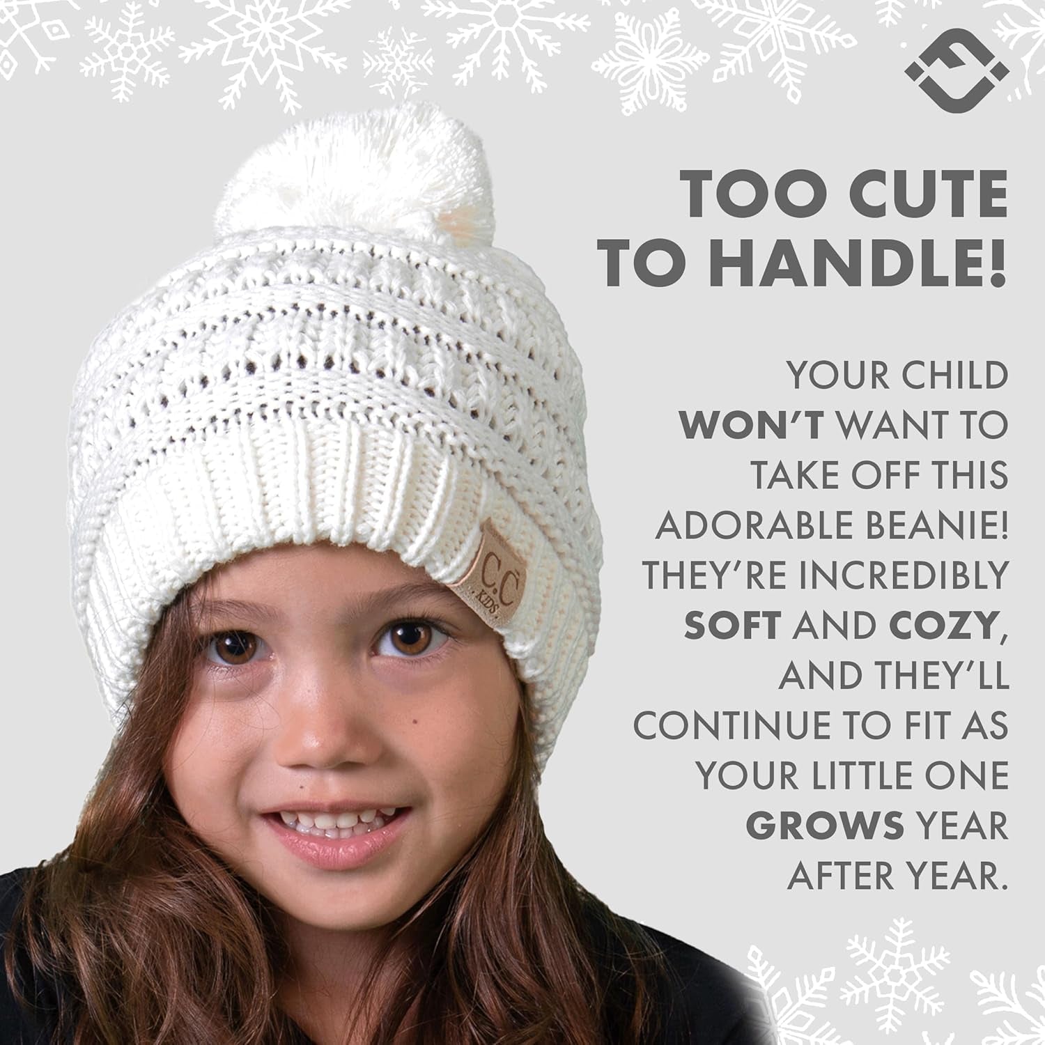 Kids Beanie Baby Toddler Cable Knit Children’S Pom Winter Hat