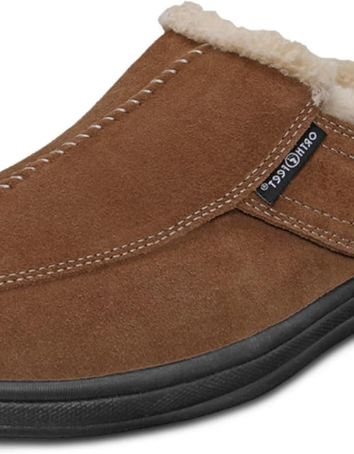 Load image into Gallery viewer, Proven Plantar Fasciitis &amp; Foot Pain Relief Arch Support Orthopedic Men'S Leather Slippers Asheville
