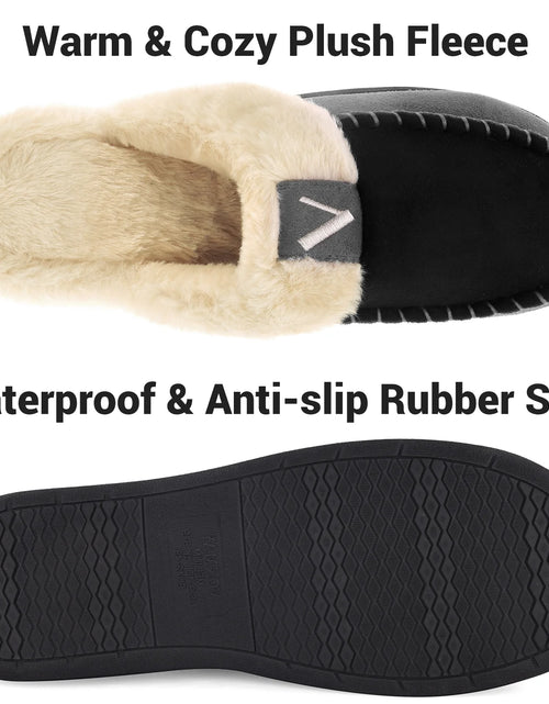 Load image into Gallery viewer, Men'S Scuff Slippers Memory Foam Slip on Shoes Moccasin Style House Shoes Indoor Outdoor
