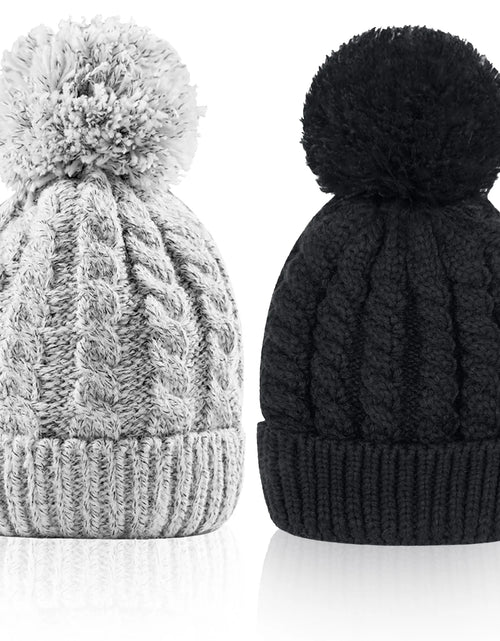 Load image into Gallery viewer, Women'S Winter Beanie Warm Lining - Thick Slouchy Cable Knit Skull Hat Ski Cap
