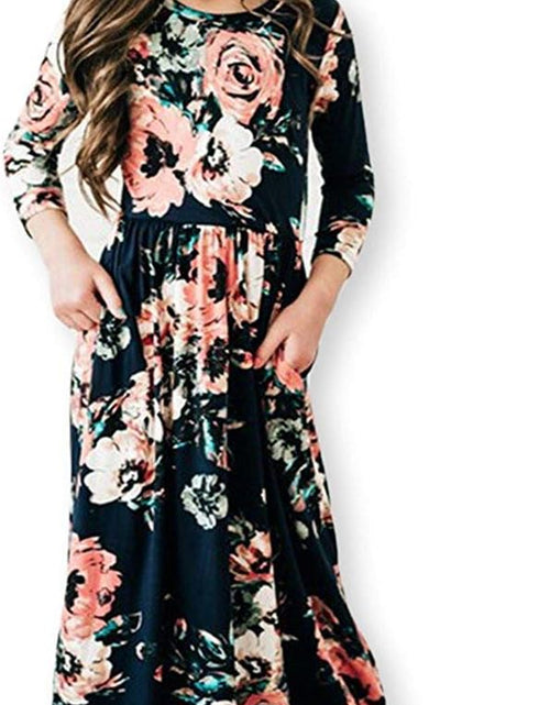 Load image into Gallery viewer, Girl Maxi Dress Floral Long Dresses with Pocket for Girls 6-12 Years
