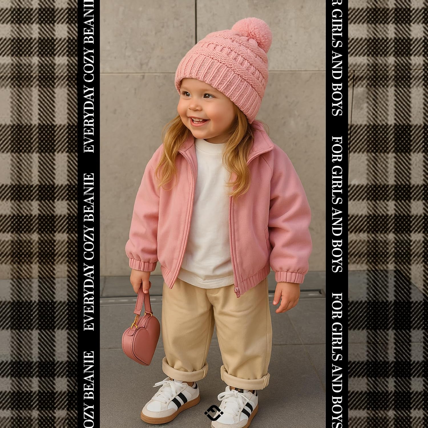 Kids Beanie Baby Toddler Cable Knit Children’S Pom Winter Hat