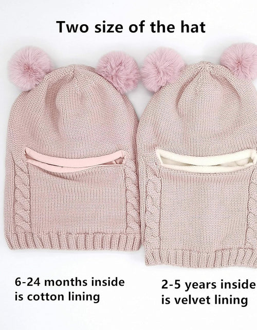 Load image into Gallery viewer, Baby Winter Hat Scarf Set, Unisex Infant Toddler Kids Hat Scarf
