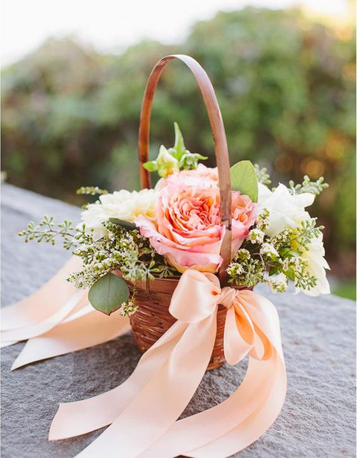 Load image into Gallery viewer, 1-1/2 Inches Wide Double Faced Polyester Peach Satin Ribbon Continuous Ribbon- 25 Yard, Perfect for Wedding, Gift Wrapping, Bow Making &amp; Other Projects
