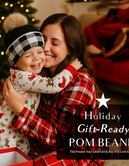 Load image into Gallery viewer, Kids Beanie Baby Toddler Cable Knit Children’S Pom Winter Hat
