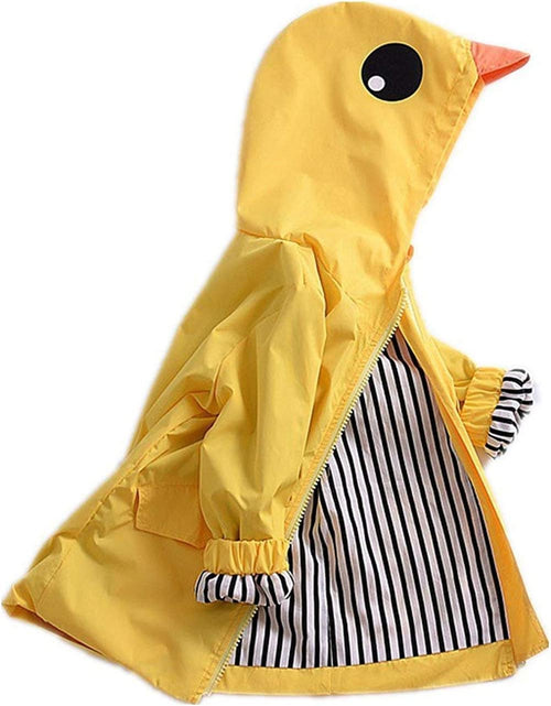 Load image into Gallery viewer, Toddler Baby Boy Girl Duck Rain Jacket Cute Cartoon Yellow Raincoat Hoodie Kids Coat Fall Winter School Outfit
